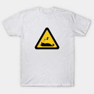 Cat Sleeping Sign Silhouette T-Shirt